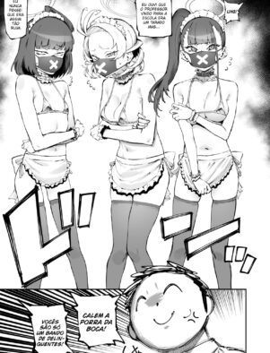 Professor Pirocudo e suas Alunas Piranhas: Disciplina na Escola em Manga HQ