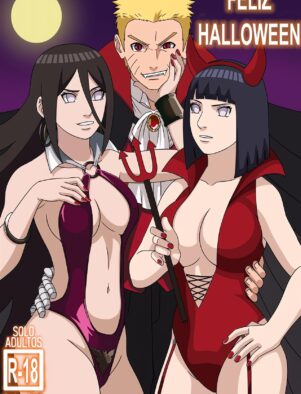 Surpresa de Halloween: Hinata e Hanabi preparam algo especial para Naruto em hentai HQ