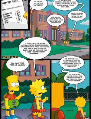 Bart Fodendo a Buceta da Professora gostosa em HQ Brasileiro