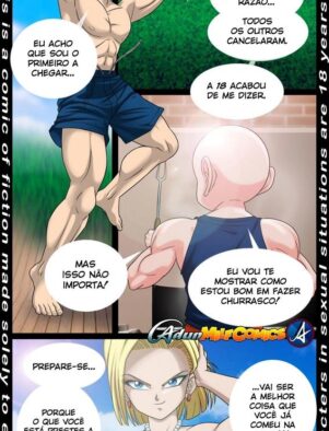 Gohan metendo a piroca na buceta da Android 18 na festa do Kuririn – Dragon Ball Hentai HQ