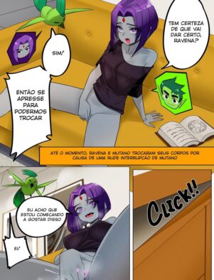 Troca de Corpos no Teen Titans: Mutano e Ravena Exploram seus Desejos Mais Obscuros” em hentai HQ