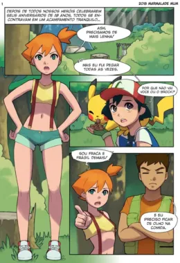 Ash descobre sua piroca com a Equipe Rocket em hentai HQ Brasileiro
