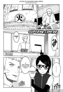 Boruto fode a piranha da Sarada na Sala do Hokage em HQ Brasileira de Hentai