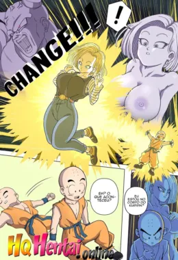 Ginyu Fodendo Bulma, Android 18 e Caulifla em Troca de Corpos – Hentai HQ