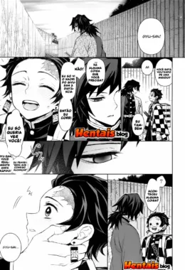 Kimetsu No Yaiba Hentai: Tanjiro Kamado dando a bunda para Giyu Tomioka em HQ Brasileiro