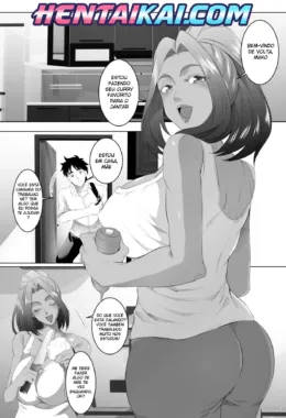 Mako fode a mãe do colega por baixo dos panos em hentai de incesto obsceno em HQ Brasileiro