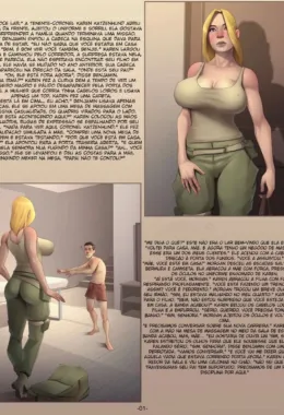 Mamãe Militar Dando Atenção Especial ao Filho Crescido – HQ de Incesto Brasileiro