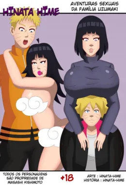 Naruto Uzumaki e sua família piranha em sexo incesto em hentai HQ brasileiro