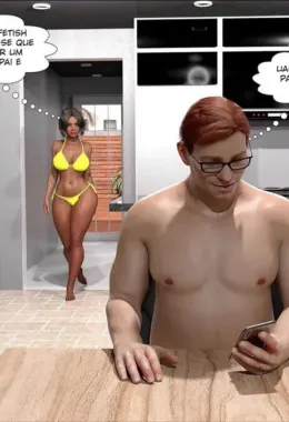 Piranha seduz o pai enquanto a mãe fode com negão em família incestuosa – Hentai HQ Brasileiro