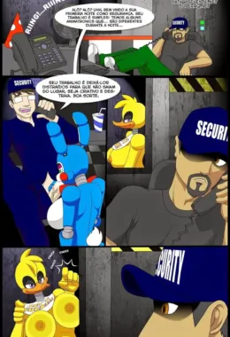 Segurança metendo a rola nas piranhas peitudas sedentas por pica em hentai HQ brasileiro