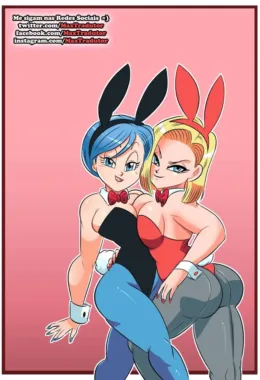 Suruba Dragon Ball Hentai: Bulma e Android 18 dando a buceta para o Vegeta em HQ Brasileiro