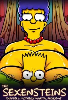 Tesão na Família Simpson: Marge peituda e faminta por pau vai em busca de prazer no cu em Hentai